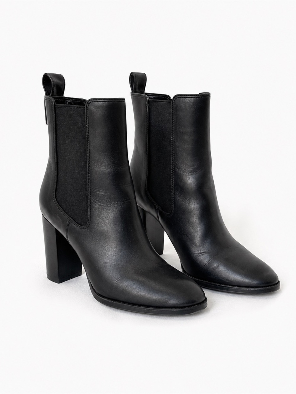 Lauren Ralph Lauren Black Leather Chelsea Ankle Boots Women's 9.5 Quiet Luxury - Picture 1 of 5